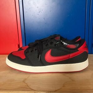 NEW AIR JORDAN AJKO LOW BRED SNEAKERS SIZE 11 RED/BLACK KO 1 STREETWEAR